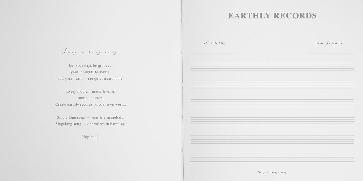 Earthly Records Seed Of Life NFC Music Album Journal