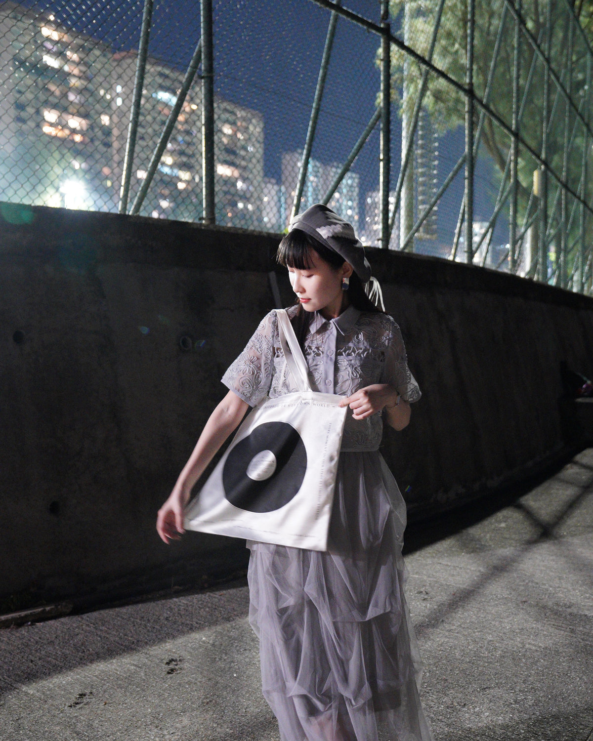 Time Keeper Bag ── Pearl-satin white