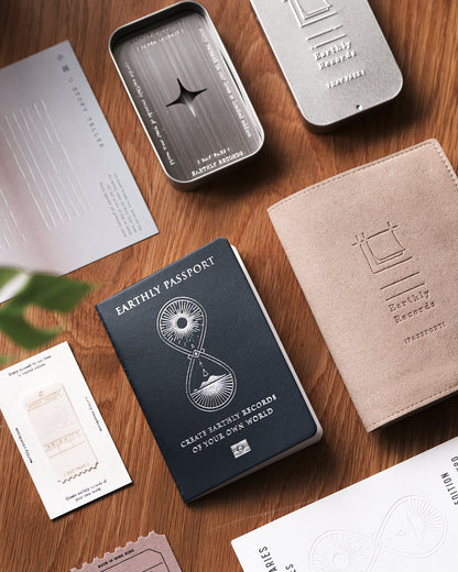 ㊕ Earthly Records : Day Pass Incense Paper  | Seed of Life ── 8-in-1 + NFC Music Album Journal + Time Keeper Bag Region Exclusive Edition Full Set